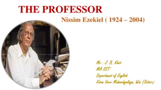 The Professor Nissim Ezekiel - A Satirical Poem on Indian Professors