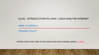 The AWK Utility in Unix/Linux