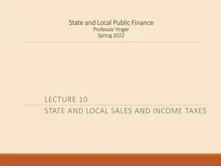 State and Local Sales and Income Taxes