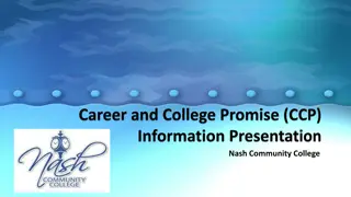 Explore the Career and College Promise Program at Nash Community College