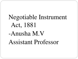 The Negotiable Instrument Act of 1881