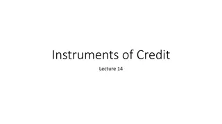 Credit Instruments and Negotiable Instruments