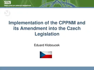 Implementation of CPPNM and Its Amendment in Czech Legislation