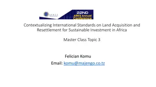 Sustainable Land Acquisition and Resettlement Practices in Africa