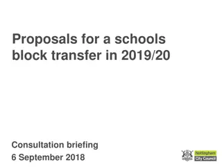 School Block Transfer Proposals Consultation Briefing 2019/20