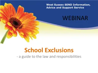 School Exclusions: Law and Responsibilities Webinar