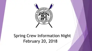 Gonzaga Crew Boosters Meeting Highlights - Spring Crew Information Night February 20, 2018