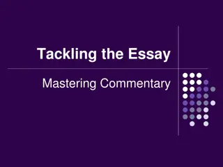 Mastering Essay Commentary: Tips and Ratios