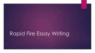 Effective Essay Writing Strategy: Rapid-Fire Approach