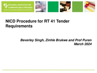 NICD Procedure for RT-41 Tender Requirements and Evaluation of HIV Rapid Test Kits