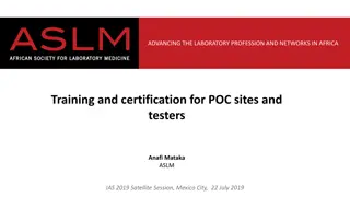 Advancing Laboratory Profession and Networks in Africa: Training and Certification for POC Sites and Testers