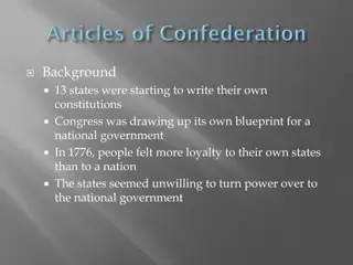 Challenges in Crafting the Articles of Confederation