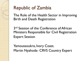 The Role of the Health Sector in Birth and Death Registration in Zambia