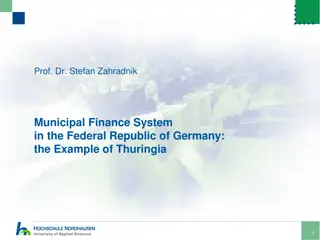 Municipal Finance System in the Federal Republic of Germany: Thuringia Example