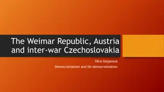 Democratisation and De-democratisation: The Weimar Republic, Austria, and Inter-war Czechoslovakia