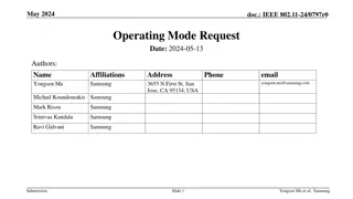 IEEE 802.11-24/0797r0 Operating Mode Request