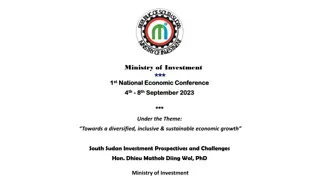 Ministry of Investment - Addressing Economic Growth in South Sudan