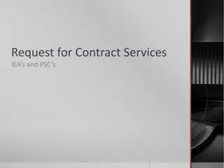 Contract Services IEAs and PSCs Overview