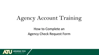 Completing an Agency Check Request Form Guidelines