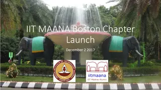 IIT MAANA Boston Chapter Launch Event Details