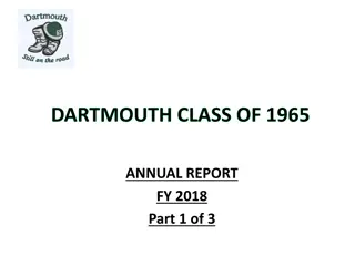 Dartmouth Class of 1965 Annual Report FY 2018 Overview