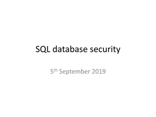 SQL Database Security Best Practices