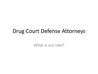 Role of Drug Court Defense Attorneys