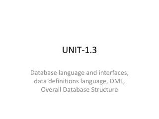 Database Language and Interfaces Overview