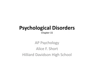 Psychological Disorders: Theoretical Approaches and Abnormal Behavior