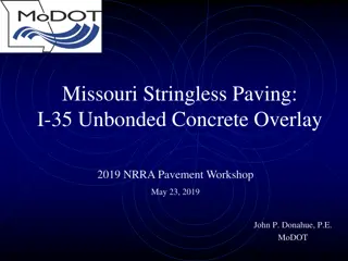 Missouri Stringless Paving Project on I-35 in Clay County