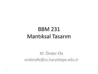 Digital Electronic Circuit Design: BBM 231 Lecture Information