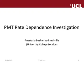 Investigation of PMT Rate Dependence in Calorimetry Study