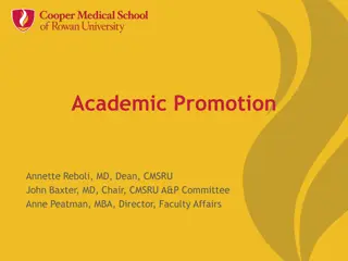 Guidelines for Academic Promotions in Medical School