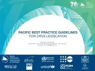 Pacific Best Practice Guidelines for CRVS Legislation and Recent Developments