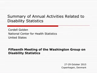 Global Insights on Disability Statistics and Monitoring Efforts