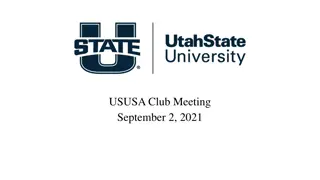 USUSA Club Meeting and Membership Information