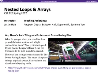 Nested Loops and Arrays in CSE120, Spring 2017