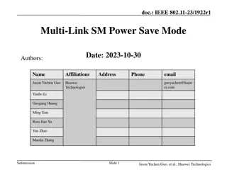 Enhancing Power Efficiency in IEEE 802.11 Multi-Link SM Power Save Mode