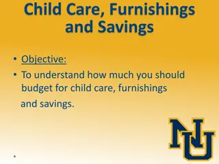 Child Care, Furnishings, and Savings Budgeting