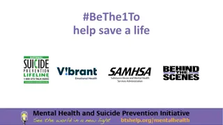 Steps to Help Save a Life: Suicide Prevention Communication