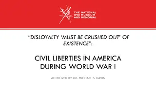 Civil Liberties and Dissent in America: World War I and Beyond