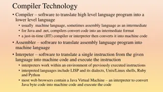 Overview of Compiler Technology and Related Terminology