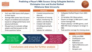 Predicting NBA Success Using Collegiate Statistics