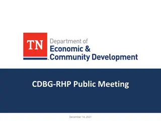 CDBG-RHP Public Meeting Overview for Funding Assistance