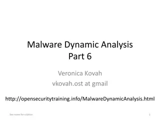 Malware Dynamic Analysis Part 6 Overview