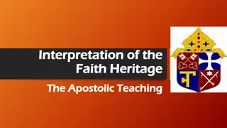 The Role of Dogmas and Interpretation in Faith Heritage