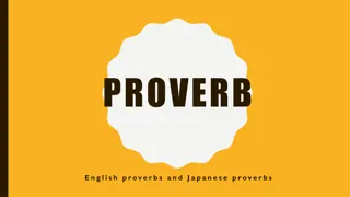 Cultural Insights Through English and Japanese Proverbs