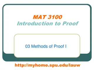 Introduction to Methods of Proof in Mathematics