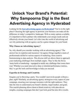 Unlock Your Brand's Potential_ Why Sampoorna Digi is the Best Advertising Agency in Hyderabad