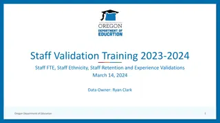 Staff Data Validation Training 2023-2024 Overview